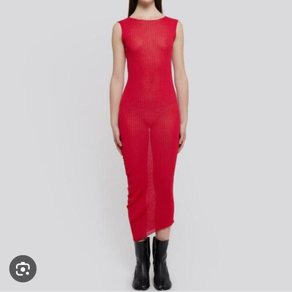 Maison Martin Margiela Vibrant Red Midi Dress
